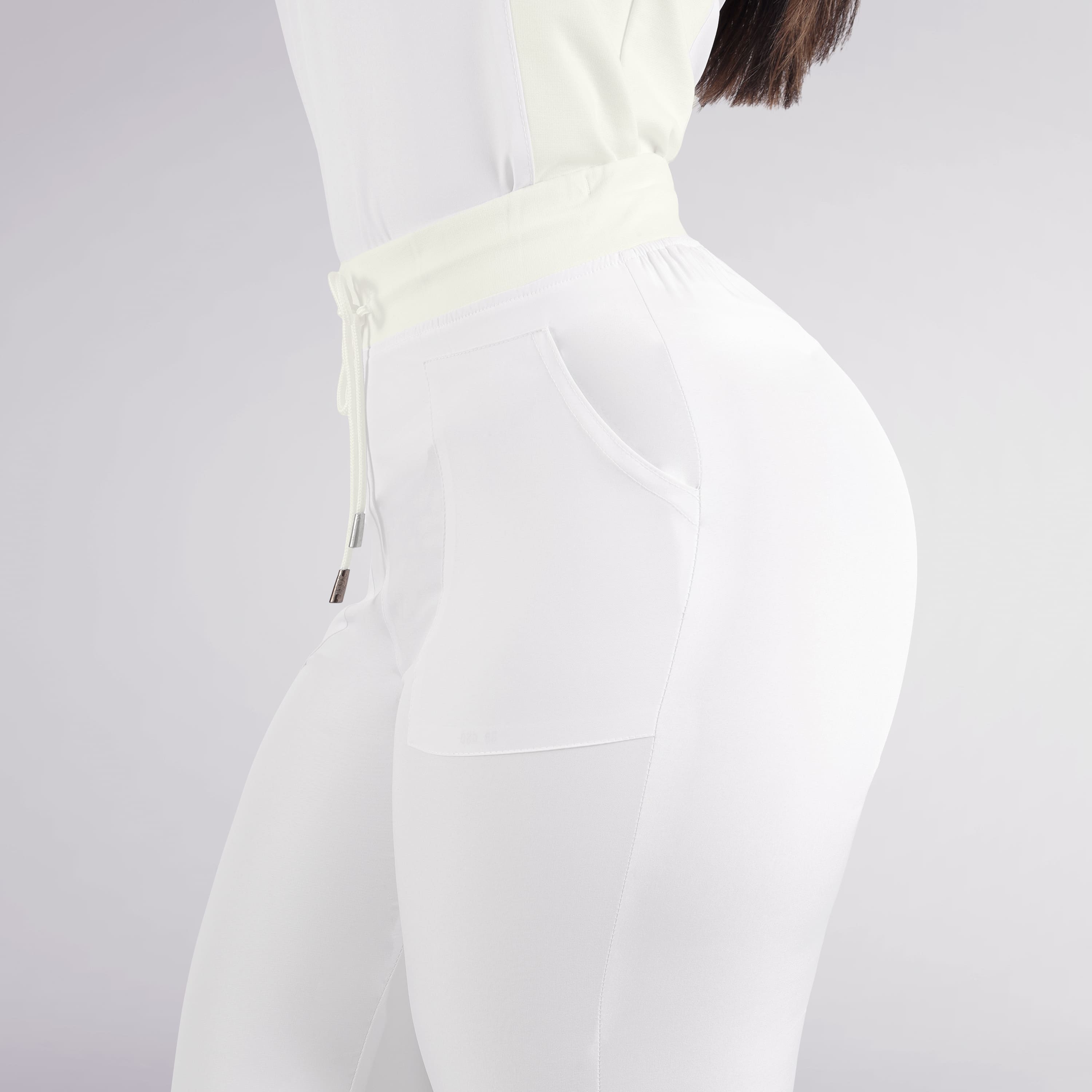 Foto 3 pulgar | Pijama Quirúrgica Dama Conjunto Antifluido Blanco Manga Larga Mujer Sea Brazil