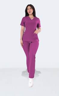 Foto 5 | Conjunto Quirúrgico Antifluidos Bugambilia Para Mujer Corte Recto