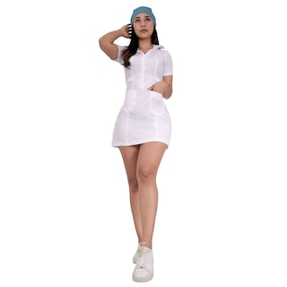 Foto 1 | Bata Quirúrgica Pijama Dama Mujer Vestido Antifluido Blanco Sea Brazil