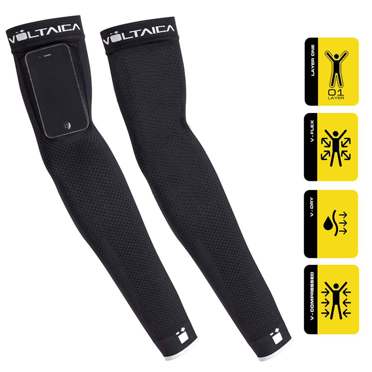 Foto 3 pulgar | Mangas de Protección Uv Voltaica color Negro Unisex