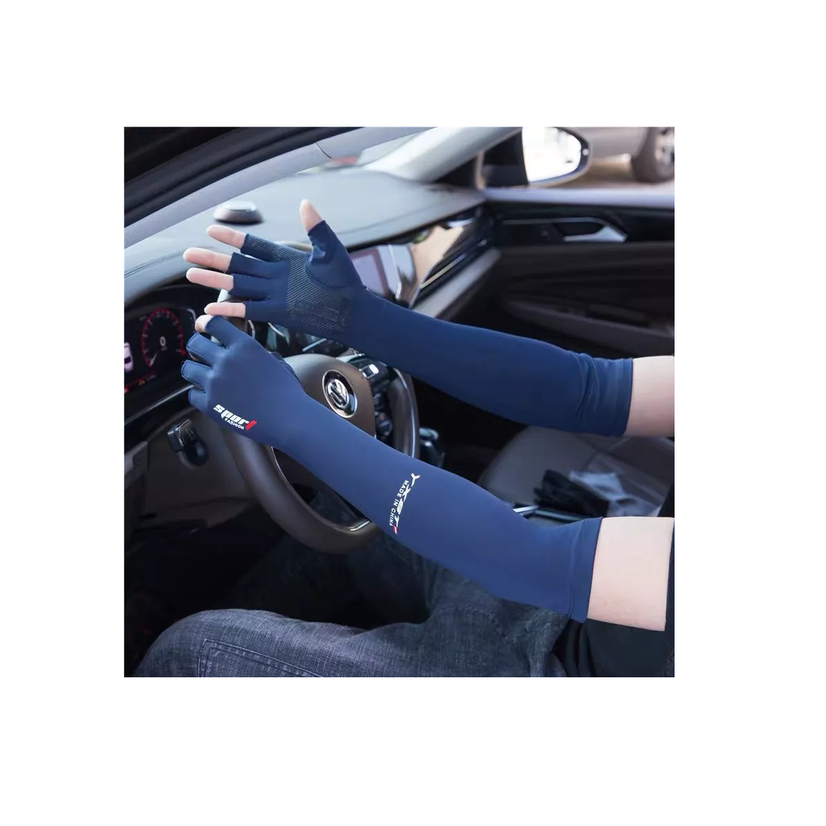 Foto 3 pulgar | Mangas Protectoras UV con Guante Medio Dedos Eo Safe Imports ESI-12182 Azul