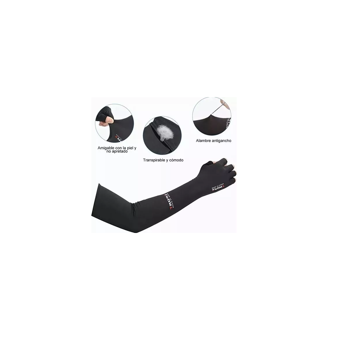 Foto 4 pulgar | Mangas Protectoras UV con Guante Medio Dedos Eo Safe Imports ESI-12182 Azul