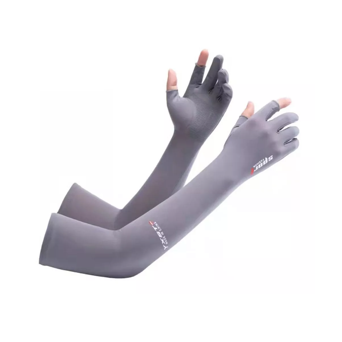 Foto 2 pulgar | Mangas Protectoras Brazo Uv Para Sol Con Guante Dos Dedos Eo Safe Imports Esi-13646  Gris