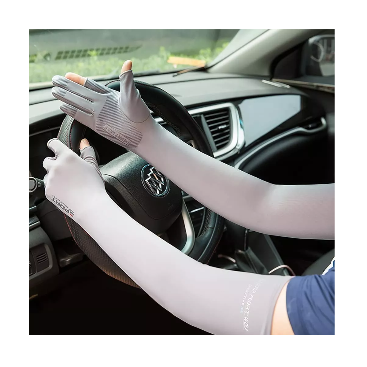 Foto 4 pulgar | Mangas Protectoras Brazo Uv Para Sol Con Guante Dos Dedos Eo Safe Imports Esi-13646  Gris