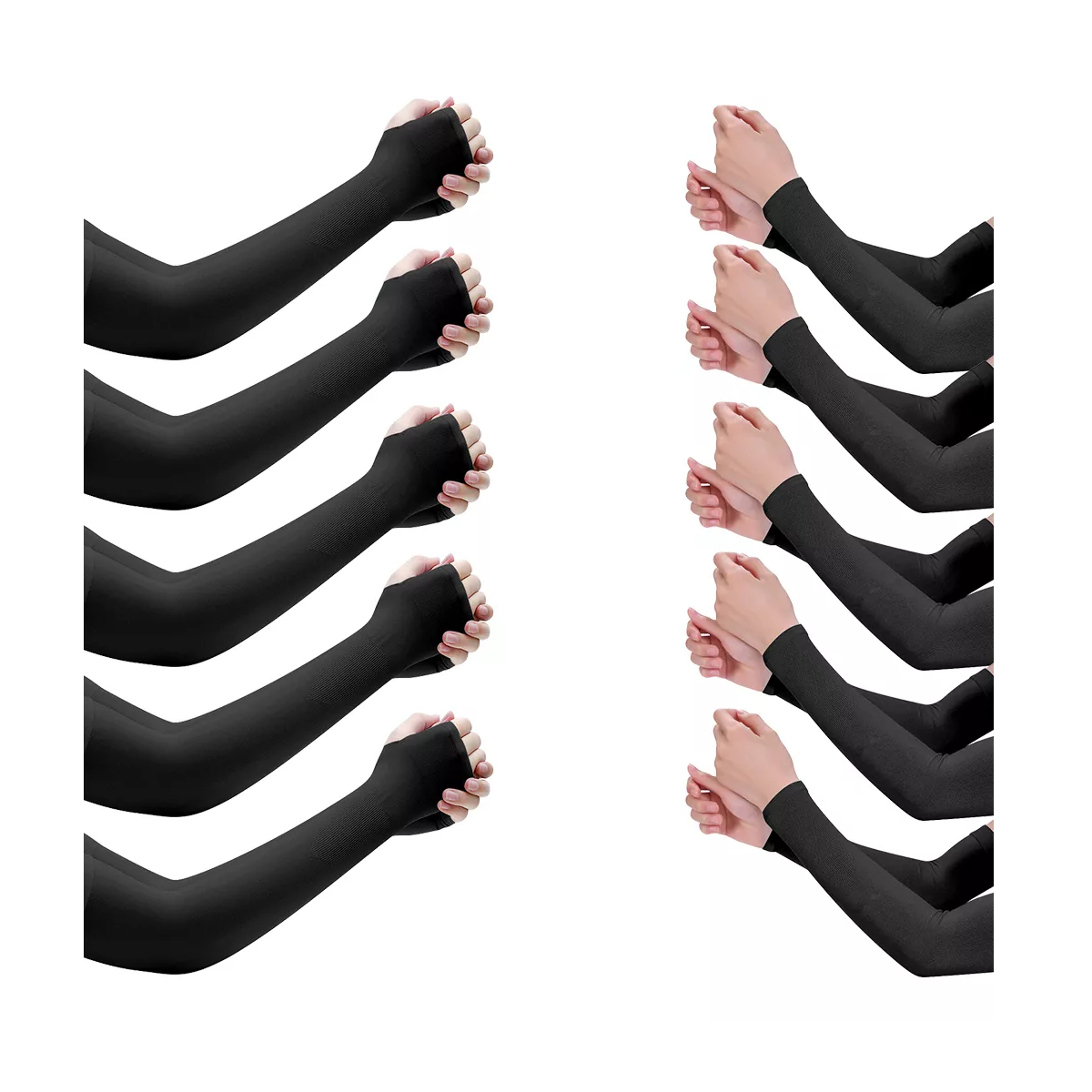 Foto 2 pulgar | Mangas Protectoras Uv Para Brazos - 10 Pares  Eo Safe Imports Esi-17499  Negro