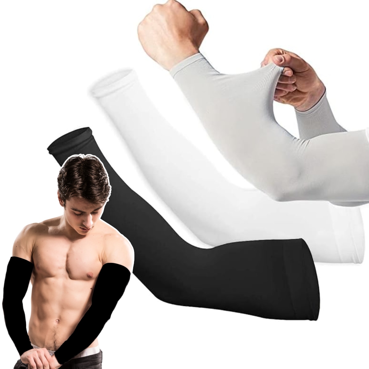 3 Pares Mangas Protectoras Rayos Uv Lycra Transpirables Deportivas $199