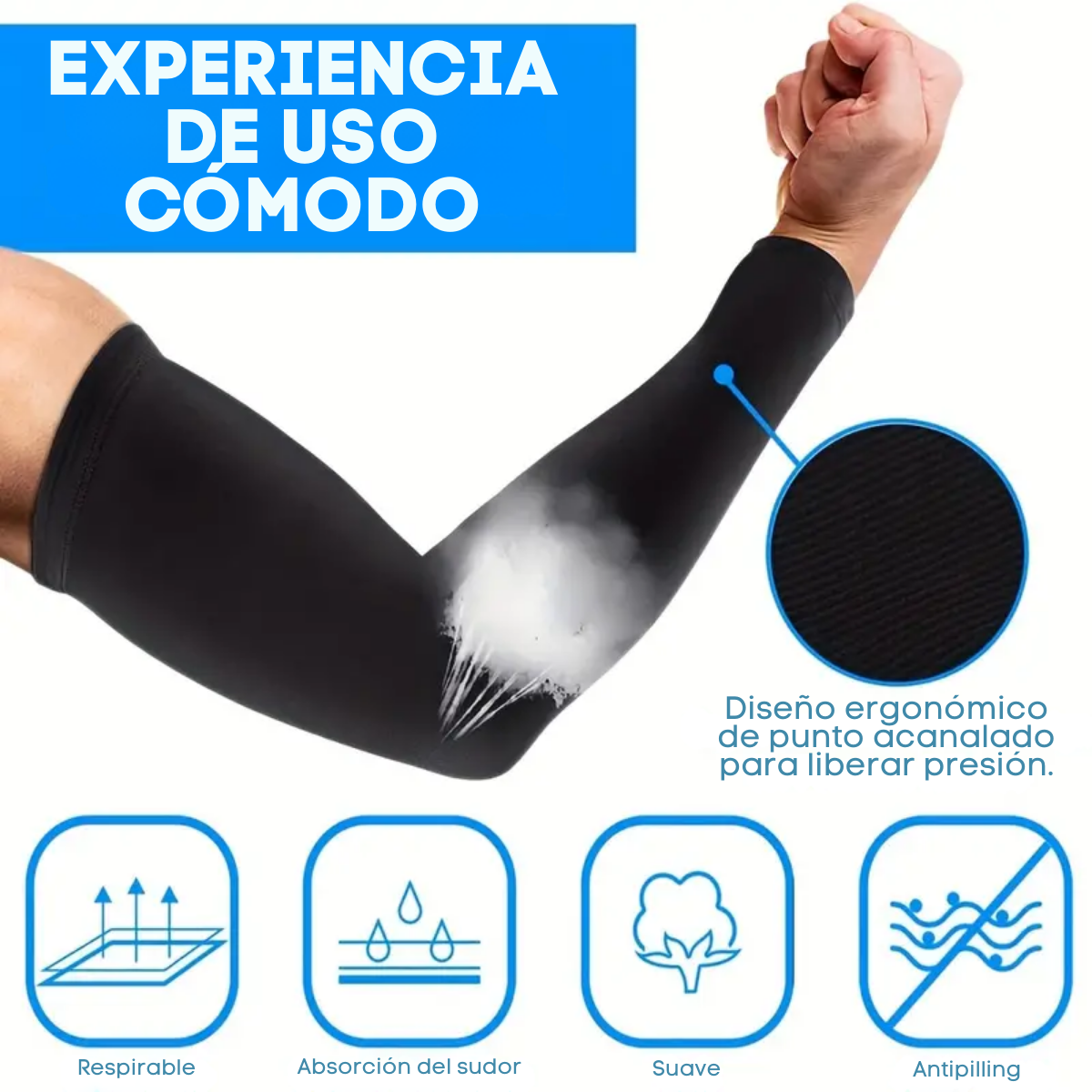 Foto 6 pulgar | 3 Pares Mangas Protectoras Rayos Uv Lycra Transpirables Deportivas