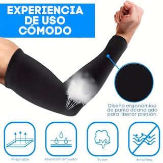 Foto 5 | 3 Pares Mangas Protectoras Rayos Uv Lycra Transpirables Deportivas