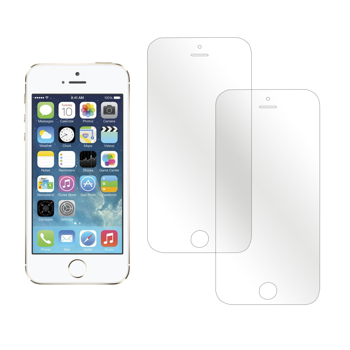 Mica de Cristal Templado Netonbox Premium color Transparente 2 Piezas 9 h 0.33 mm para iPhone 5 / 5s / Se