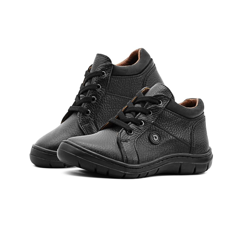 Foto 3 pulgar | Bota Escolar Dogi Para Niño 100% Piel Color Santana Negro Negro