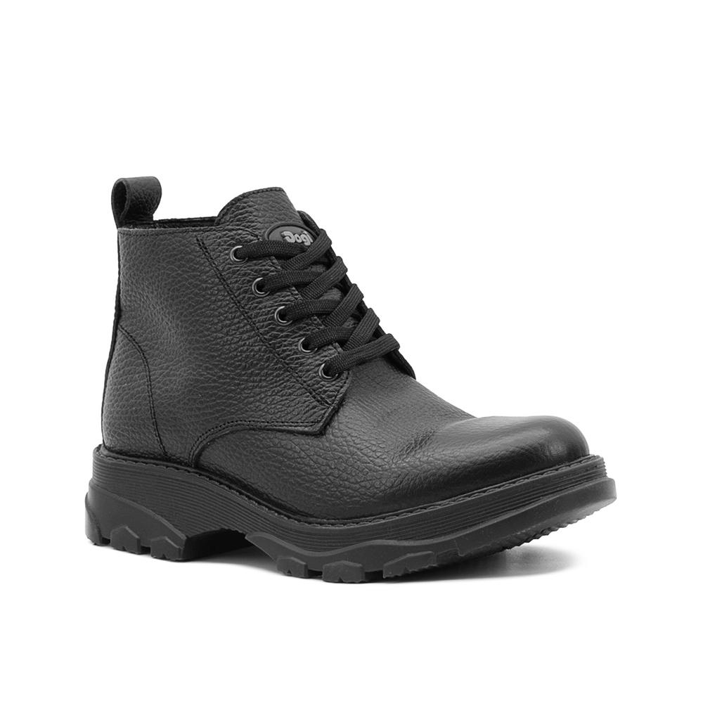 Foto 5 pulgar | Bota Escolar Para Niño Dogi Piel Soporte Arco Negro Negro