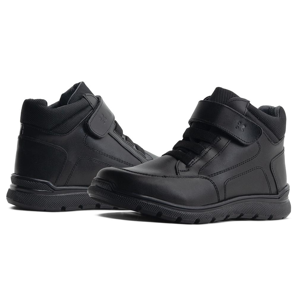 Foto 3 pulgar | Bota Escolar Niño Karsten Ajuste Velcro Color Negro Negro