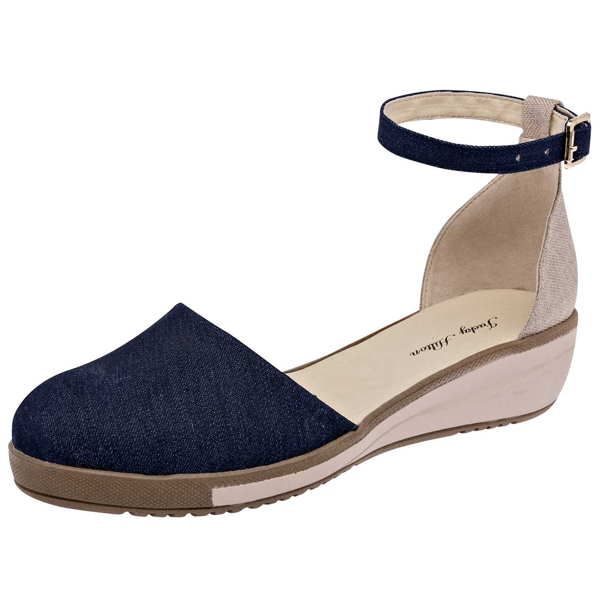 Foto 1 | Alpargatas para Mujer Jacky Hilton Azul Marino con Beige