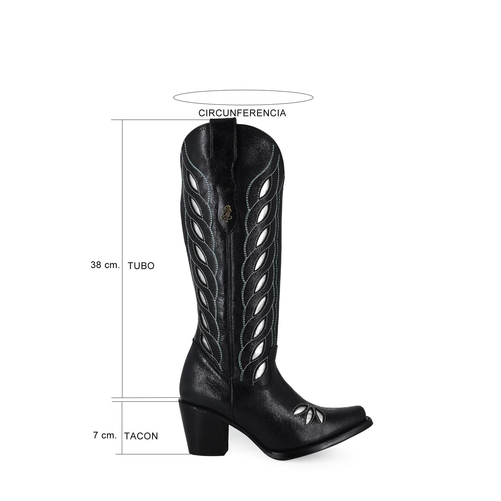 Foto 6 | Botas Vaqueras Para Mujer Piel Ladies Malcreado Res Maya