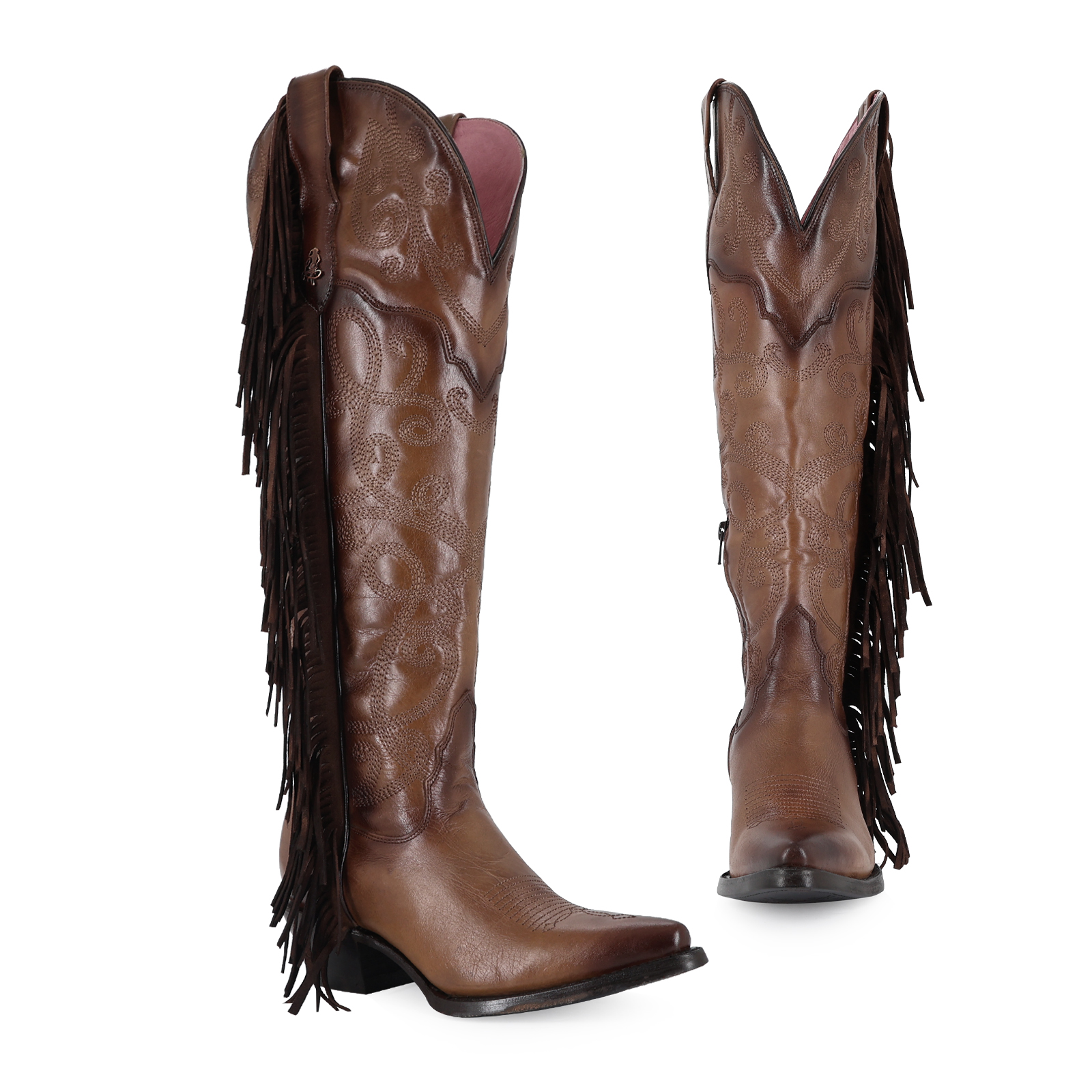 Foto 4 pulgar | Botas Vaqueras Ladies el Malcreado de Piel para Mujer