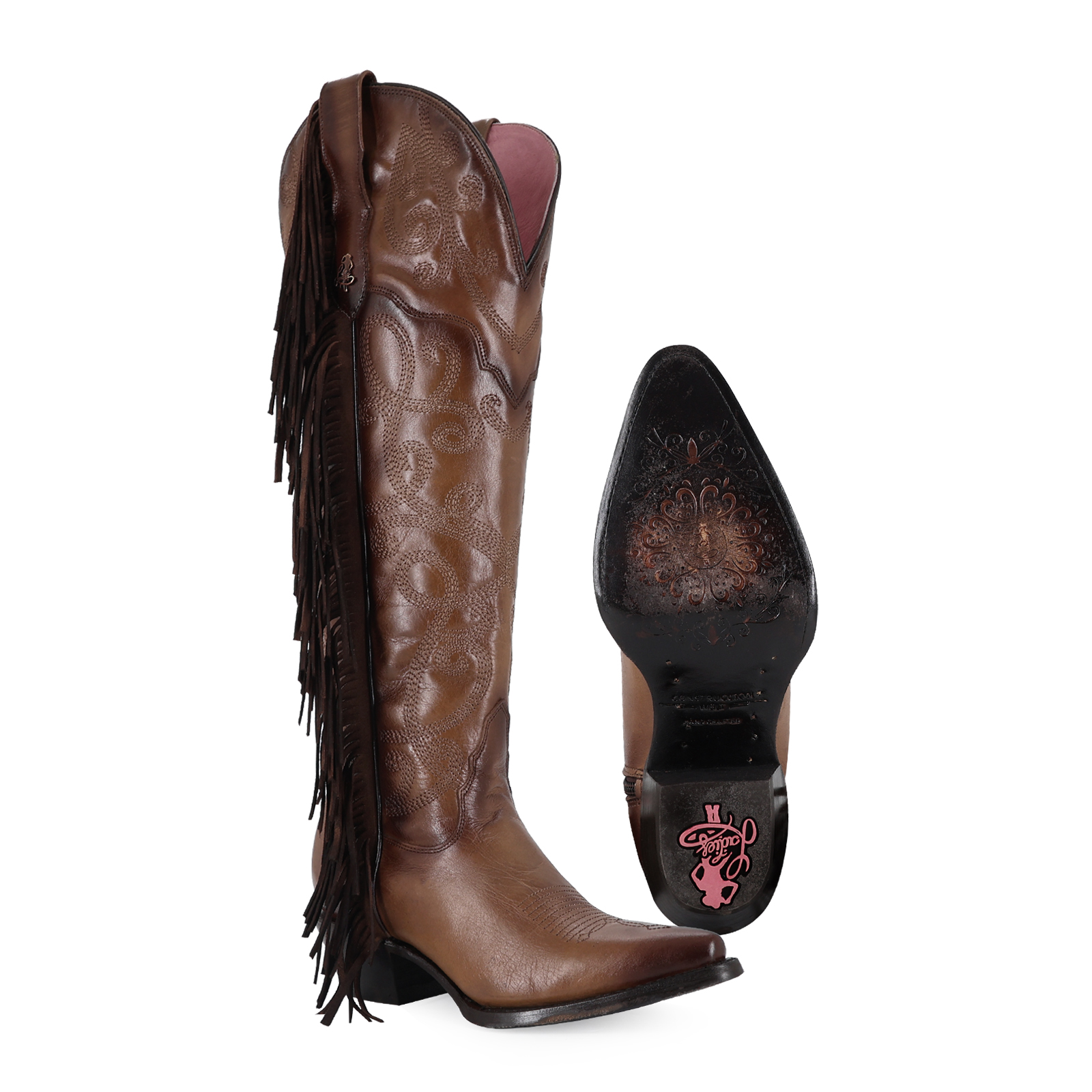 Foto 6 pulgar | Botas Vaqueras Ladies el Malcreado de Piel para Mujer