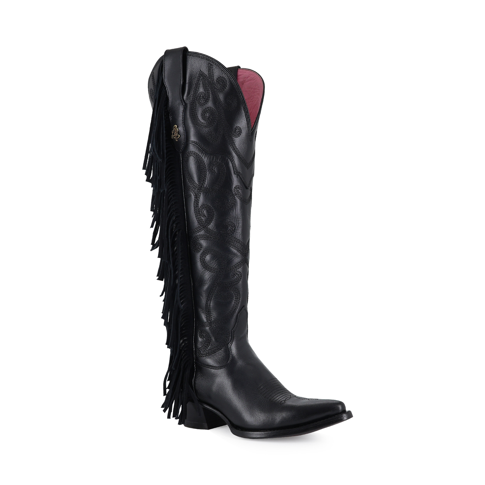 Ladies Malcreado|botas Altas Vaqueras Para Mujer Piel Res-nevada