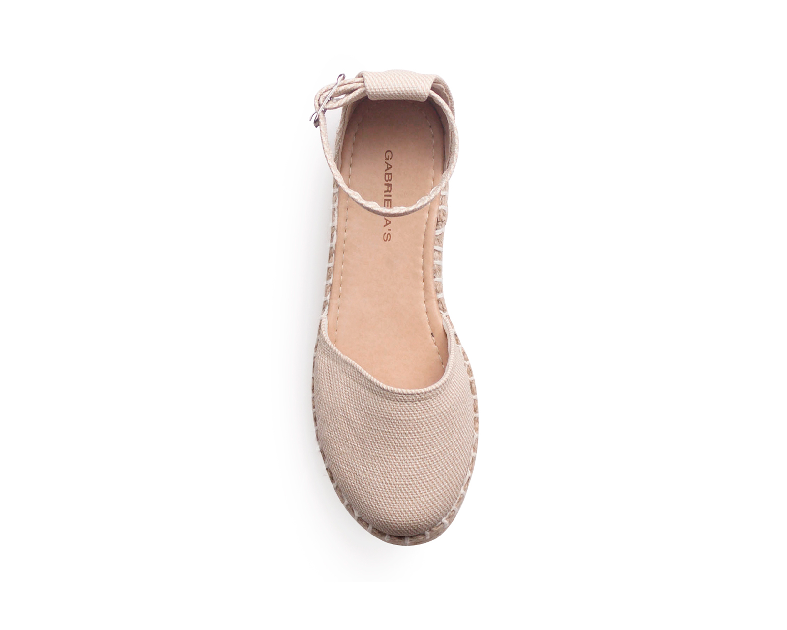 Foto 4 pulgar | Alpargata Color Beige Hebilla Material Sintético