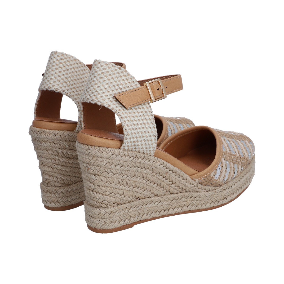 Foto 3 | Alpargata Berlin Beige con  Plataforma Yute Sintético
