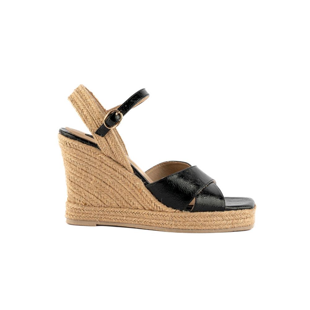 Foto 2 pulgar | Plataforma Alpargata Yute Casual Para Mujer Walki Abril Negro