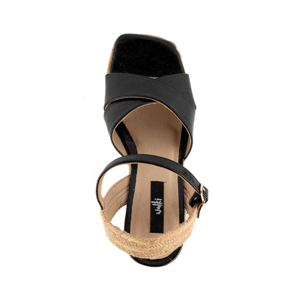 Foto 3 pulgar | Plataforma Alpargata Yute Casual Para Mujer Walki Abril Negro