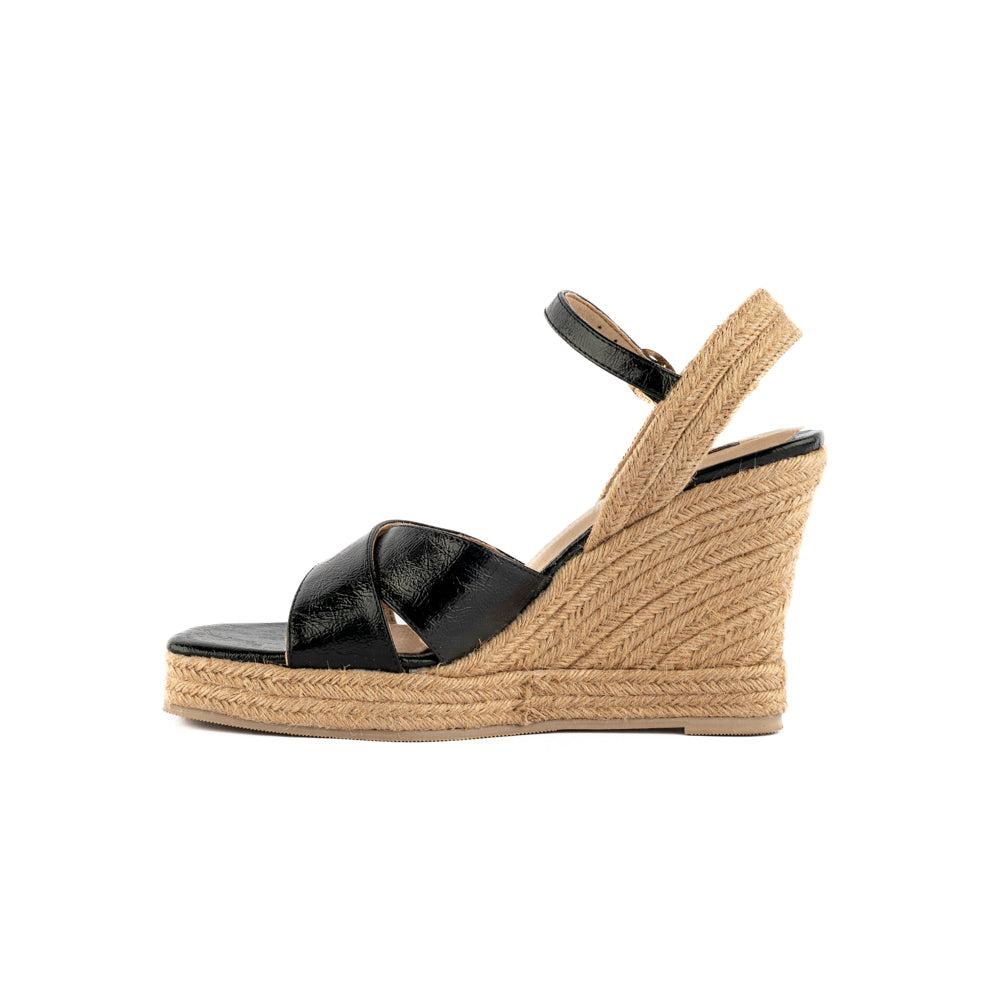 Foto 4 pulgar | Plataforma Alpargata Yute Casual Para Mujer Walki Abril Negro