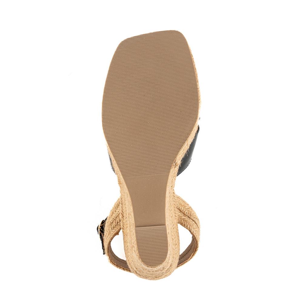 Foto 6 pulgar | Plataforma Alpargata Yute Casual Para Mujer Walki Abril Negro