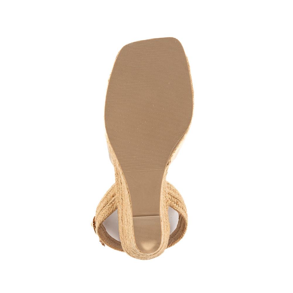 Foto 6 pulgar | Plataforma Alpargata Yute Casual Para Mujer Walki Abril Dorado