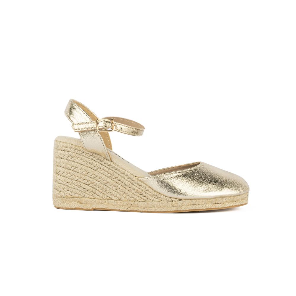 Foto 1 | Plataforma Alpargata Yute Casual Para Mujer Walki Mayeli Dorado