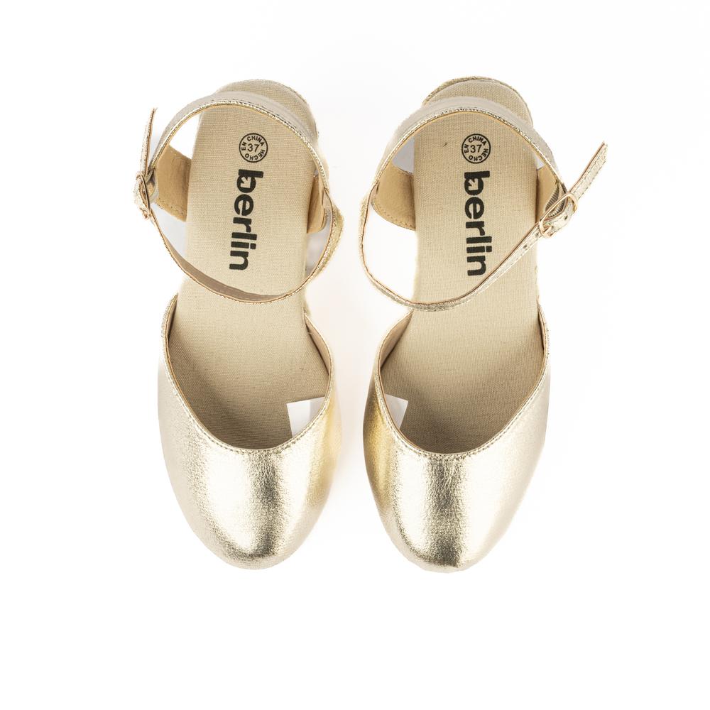 Foto 3 | Plataforma Alpargata Yute Casual Para Mujer Walki Mayeli Dorado