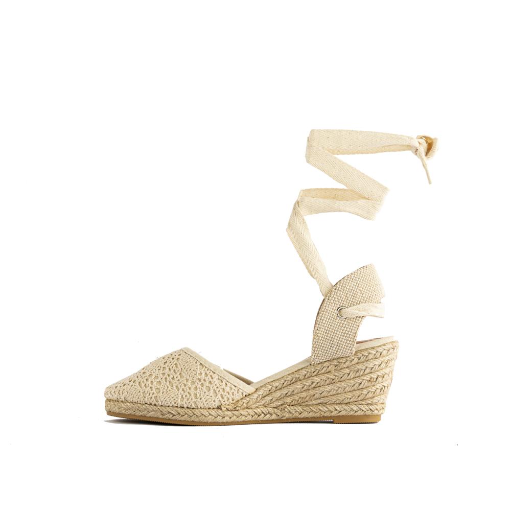 Foto 4 pulgar | Plataforma Alpargata Yute 6cm Para Mujer Walki Lizeth Beige