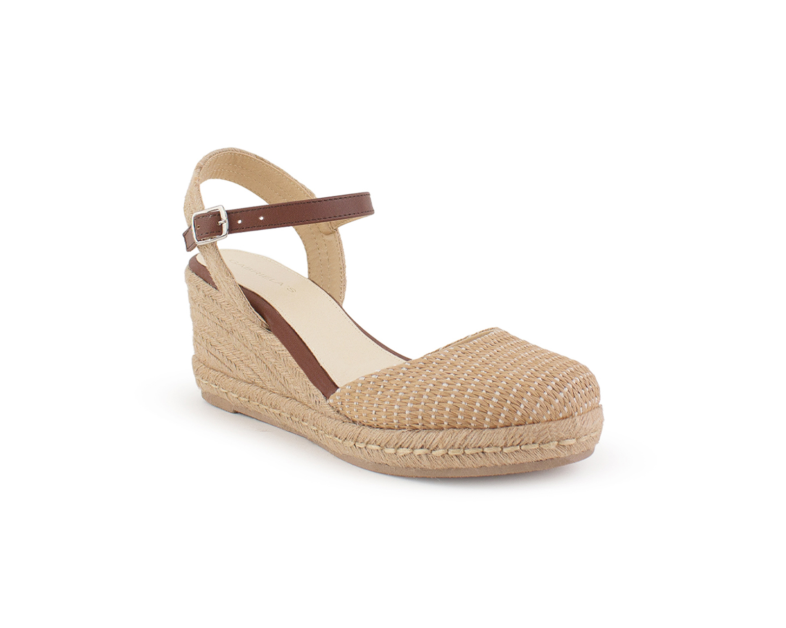 Foto 1 | Alpargata Color Beige Hebilla Material Sintético