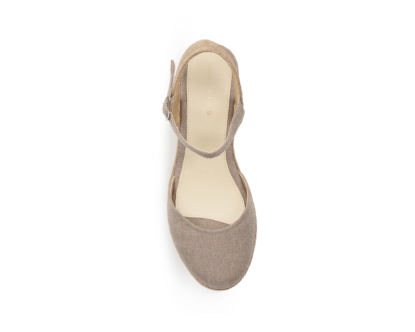 Foto 4 pulgar | Alpargata Color Beige Hebilla Material Sintético