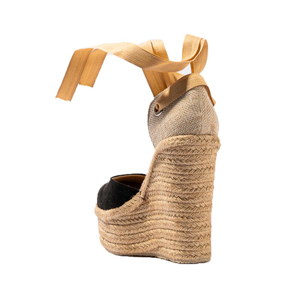 Foto 3 | Plataforma Alpargata Yute 13cm Para Mujer Walki Aria Negro