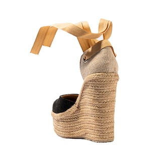 Foto 3 | Plataforma Alpargata Yute 13cm Para Mujer Walki Aria Negro