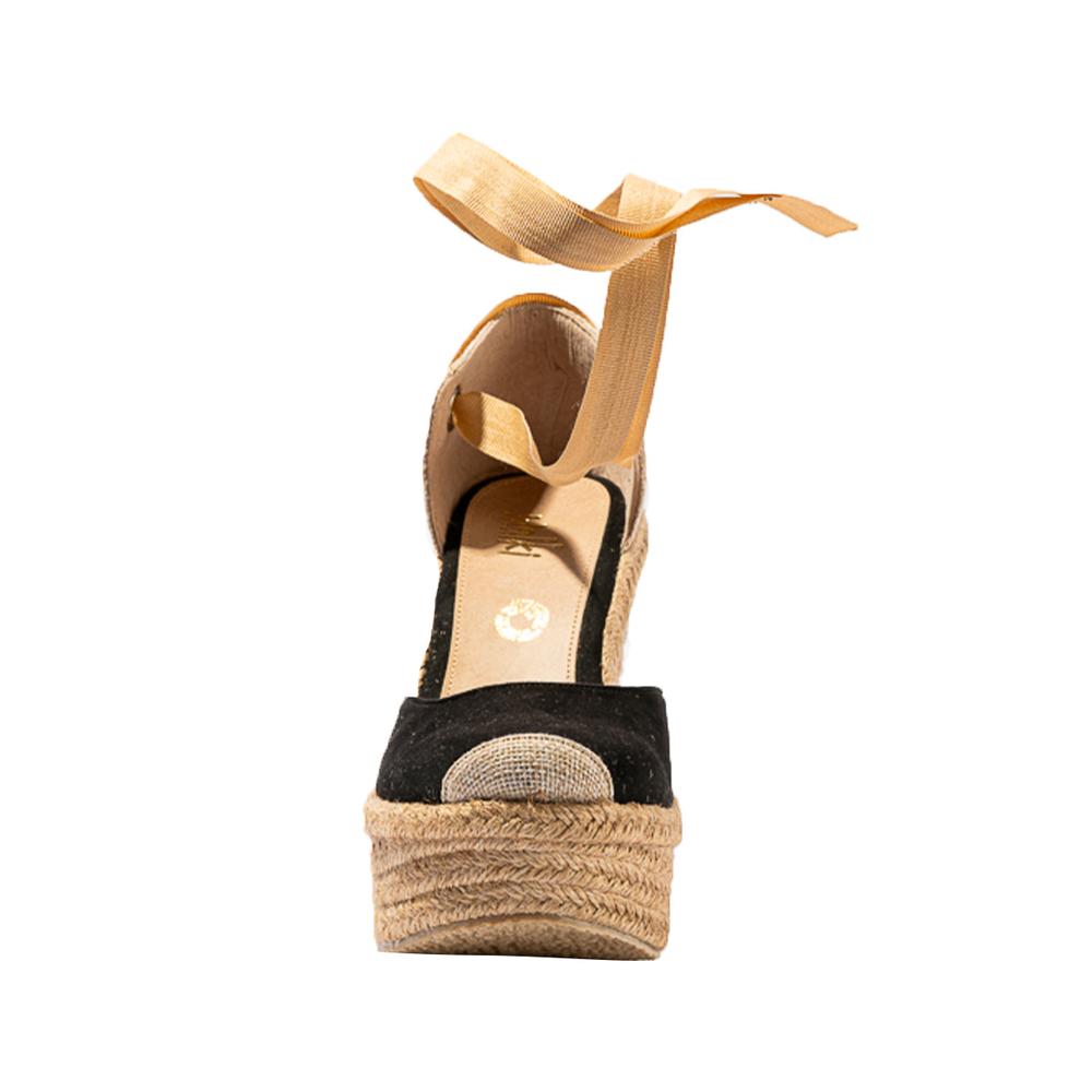Foto 4 | Plataforma Alpargata Yute 13cm Para Mujer Walki Aria Negro