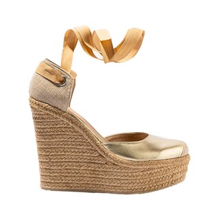 Foto 1 | Plataforma Alpargata Yute 13cm Para Mujer Walki Aria Dorado