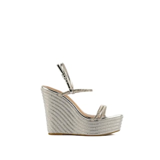 Foto 1 | Alpargata Brillos Plataforma 13.5cm Para Mujer Walki Alessia Plateado