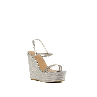 Foto 3 | Alpargata Brillos Plataforma 13.5cm Para Mujer Walki Alessia Plateado