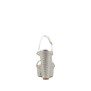 Foto 5 | Alpargata Brillos Plataforma 13.5cm Para Mujer Walki Alessia Plateado