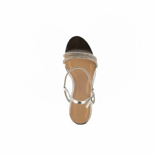 Foto 6 | Alpargata Brillos Plataforma 13.5cm Para Mujer Walki Alessia Plateado