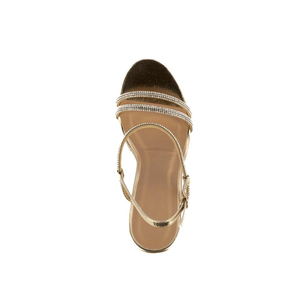 Foto 7 pulgar | Alpargata Brillos Plataforma 13.5cm Para Mujer Walki Alessia Dorado