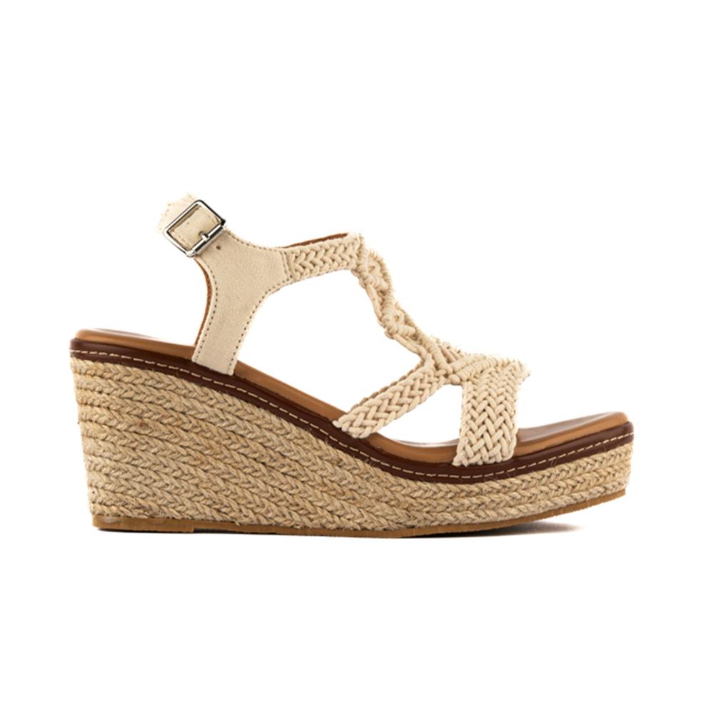 Foto 2 pulgar | Plataforma Alpargata Yute 8.5cm Para Mujer Walki Brigitte Beige