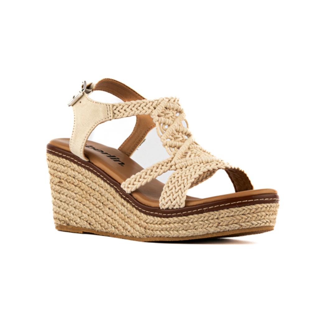 Foto 3 pulgar | Plataforma Alpargata Yute 8.5cm Para Mujer Walki Brigitte Beige