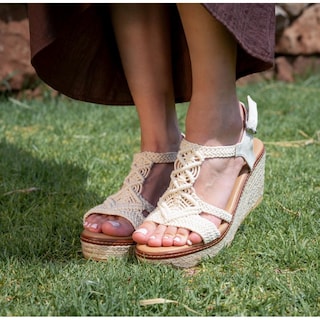 Foto 6 | Plataforma Alpargata Yute 8.5cm Para Mujer Walki Brigitte Beige
