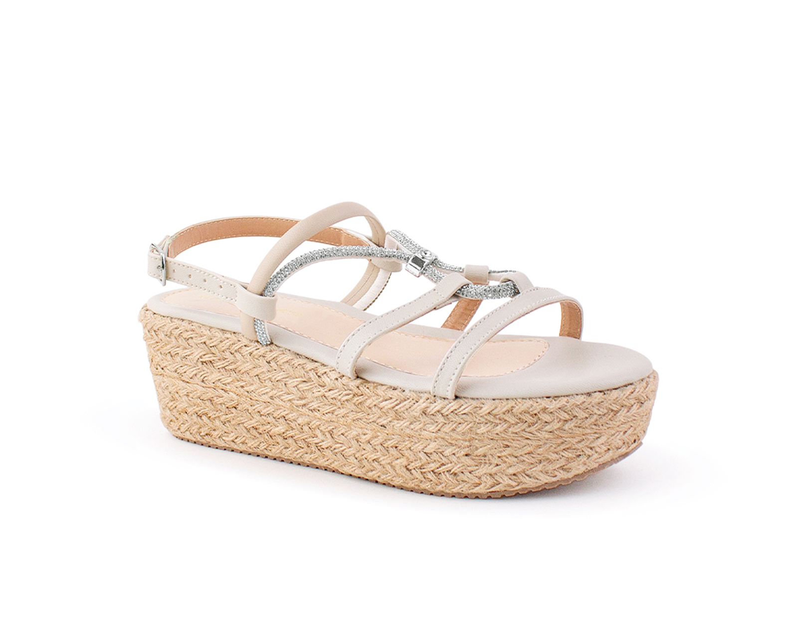Foto 2 pulgar | Alpargata Color Beige Tiras Material Yute