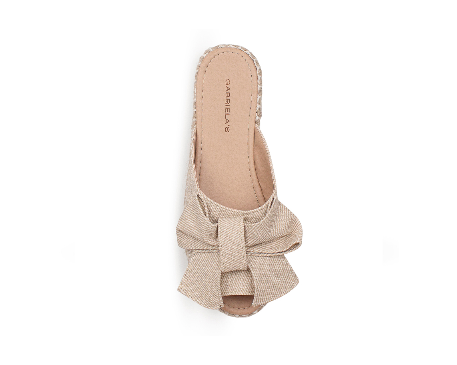 Foto 4 pulgar | Alpargata Color Beige Moño Material Sintetico