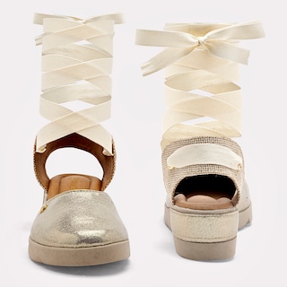 Foto 3 | Moramora Zapatos Para Mujer Dorado