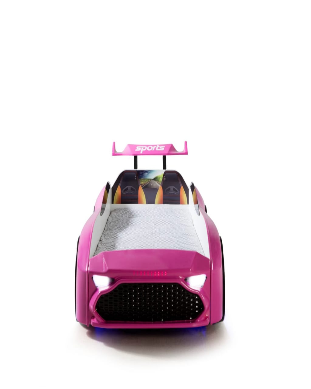 Foto 4 pulgar | Base de Cama Infantil Jakosc Melbi Rosa Diseño de Carro