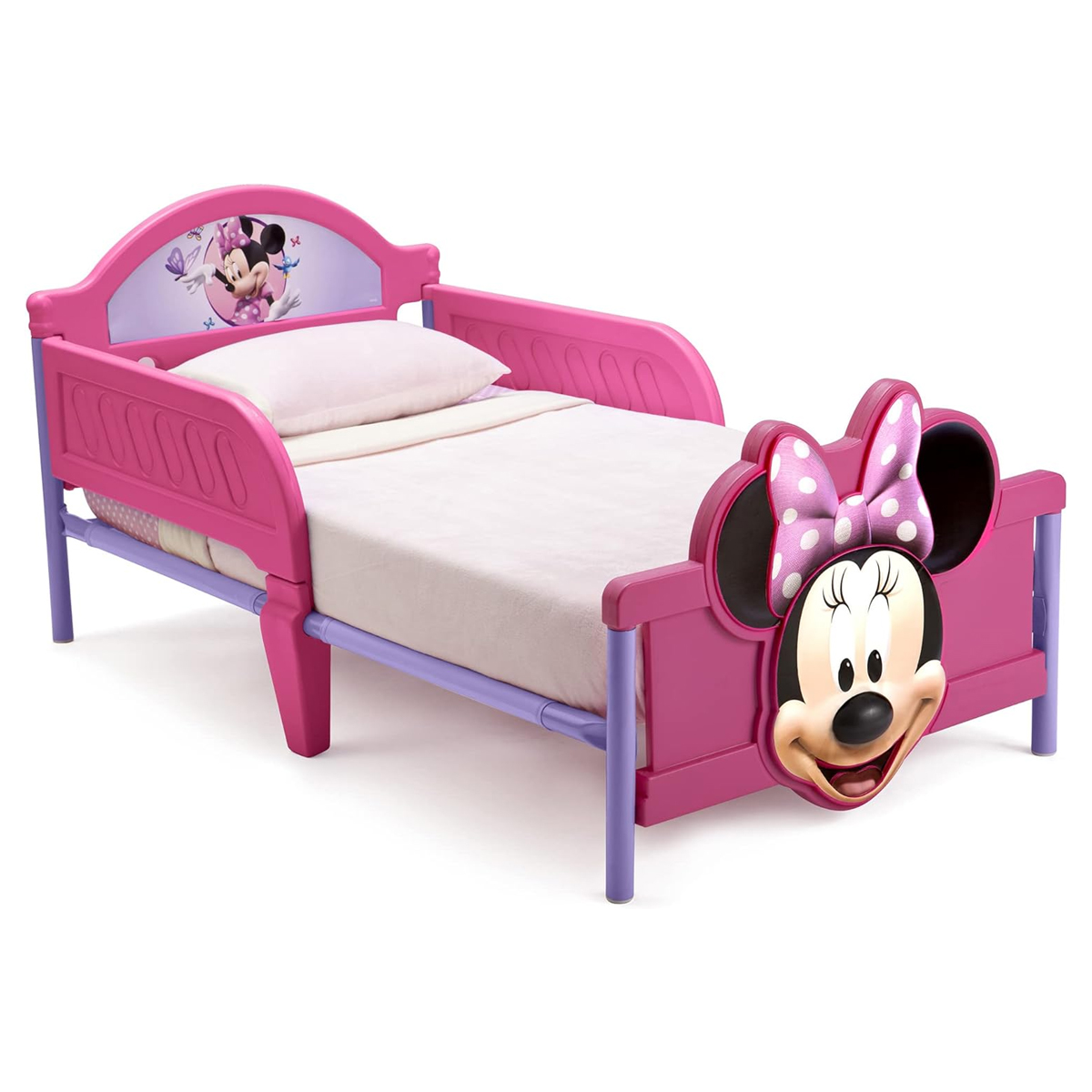 Foto 2 pulgar | Cama Infantil Delta Children Toddler Minnie 3D Rosa